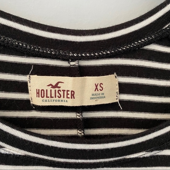 Hollister Black/white Striped Short Sleeves Tees - Picture 3 of 9
